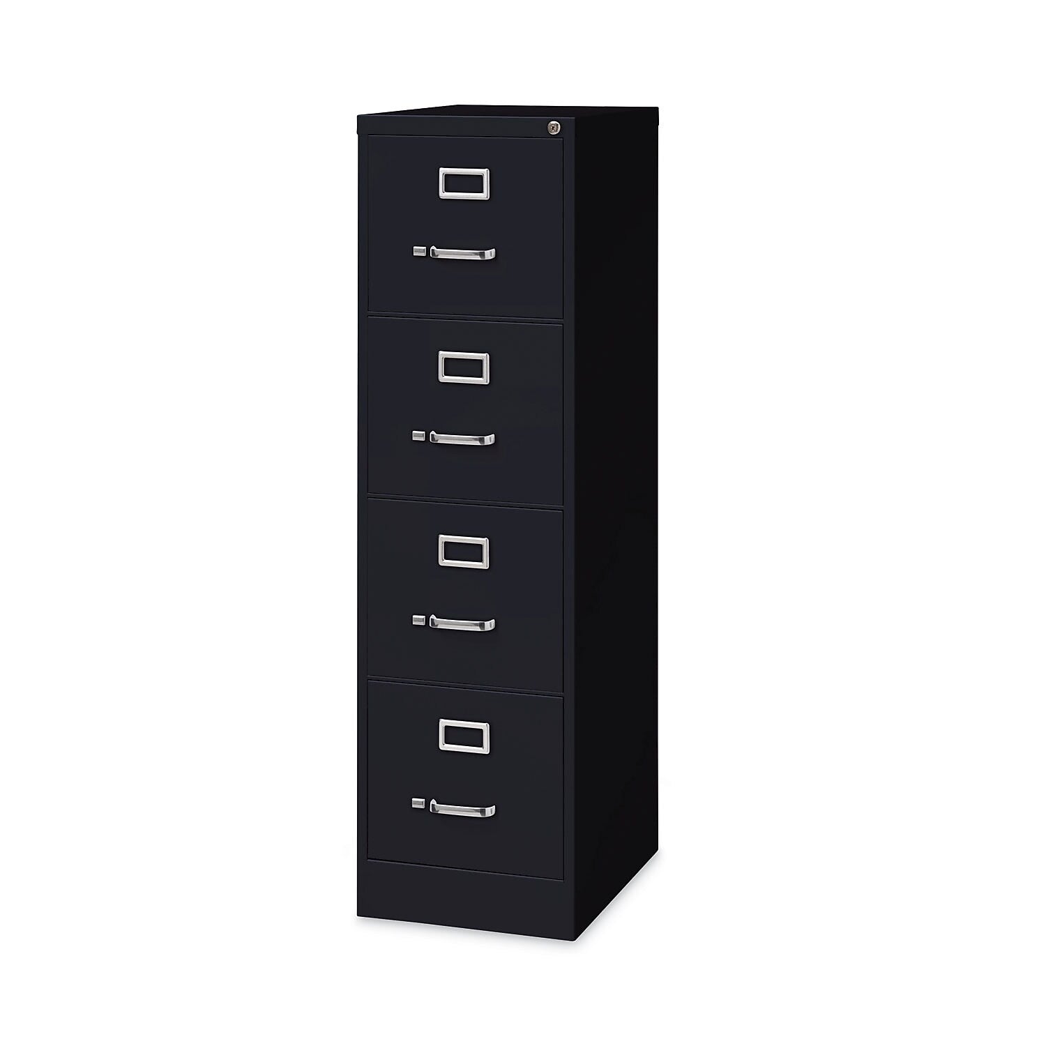 Alera Commercial 4-Drawer Vertical File Cabinet, Letter Size, Lockable, 52"H x 15"W x 22"D, Black (HVF152252BL)