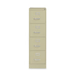 Alera Commercial 4-Drawer Vertical File Cabinet, Letter Size, Lockable, 52"H x 15"W x 26.5"D, Putty (HVF152652PY)