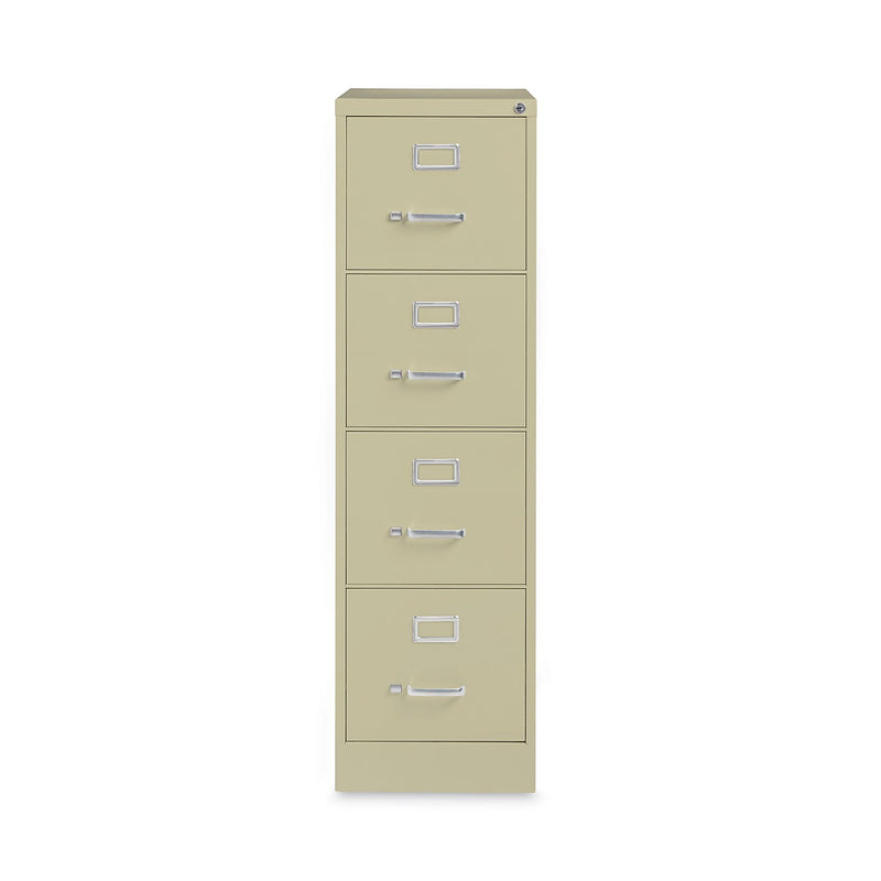 Alera Commercial 4-Drawer Vertical File Cabinet, Letter Size, Lockable, 52"H x 15"W x 26.5"D, Putty (HVF152652PY)