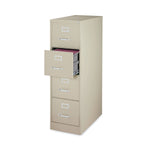 Alera Commercial 4-Drawer Vertical File Cabinet, Letter Size, Lockable, 52"H x 15"W x 26.5"D, Putty (HVF152652PY)