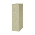 Alera Commercial 4-Drawer Vertical File Cabinet, Letter Size, Lockable, 52"H x 15"W x 26.5"D, Putty (HVF152652PY)
