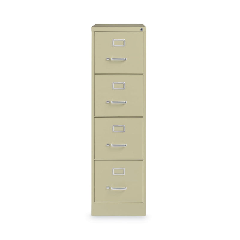 Alera Commercial 4-Drawer Vertical File Cabinet, Letter Size, Lockable, 52"H x 15"W x 22"D, Putty (HVF152252PY)