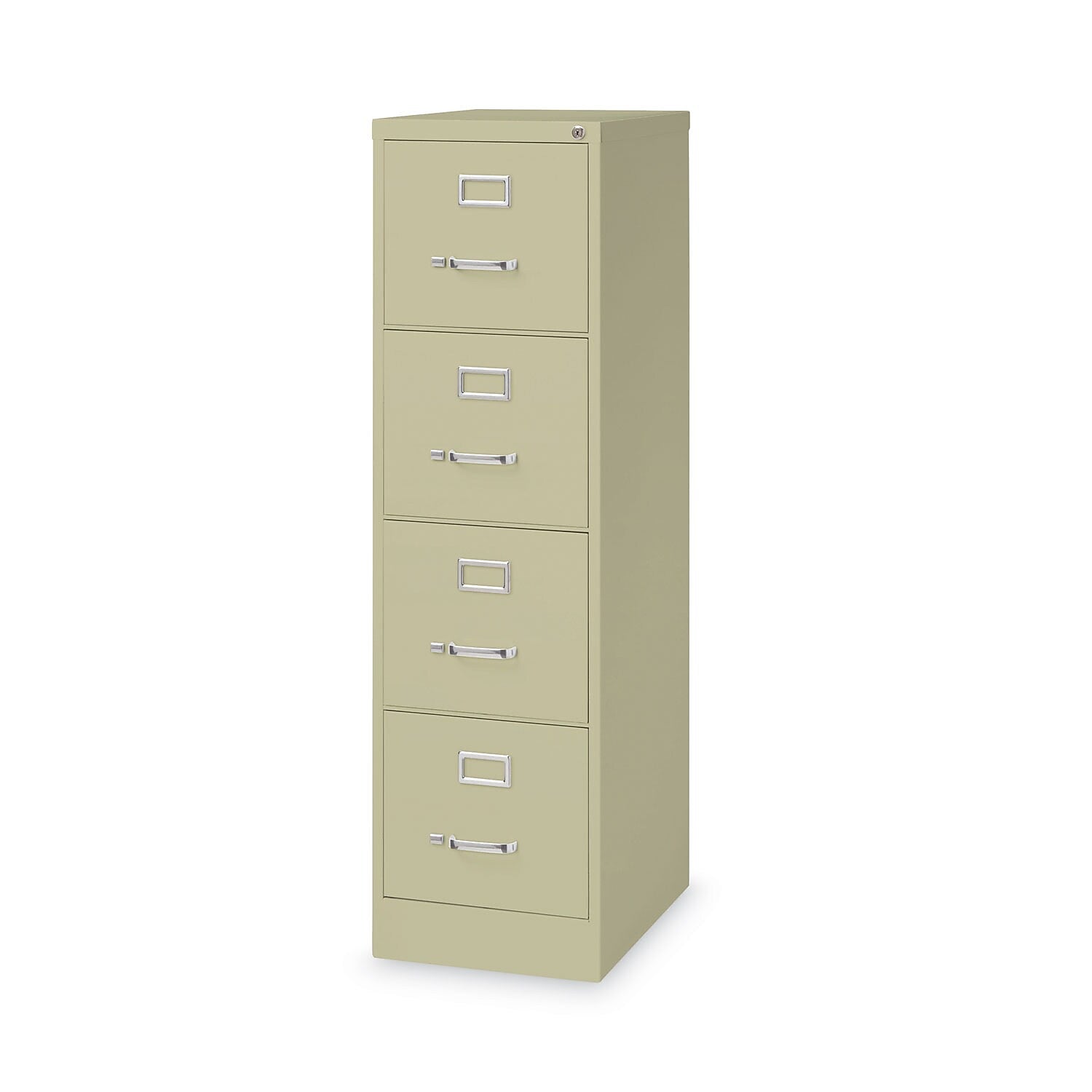 Alera Commercial 4-Drawer Vertical File Cabinet, Letter Size, Lockable, 52"H x 15"W x 22"D, Putty (HVF152252PY)