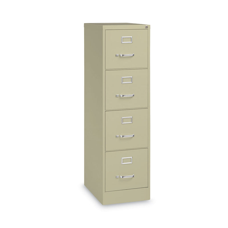 Alera Commercial 4-Drawer Vertical File Cabinet, Letter Size, Lockable, 52"H x 15"W x 22"D, Putty (HVF152252PY)