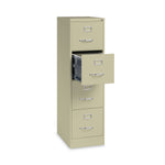 Alera Commercial 4-Drawer Vertical File Cabinet, Letter Size, Lockable, 52"H x 15"W x 22"D, Putty (HVF152252PY)