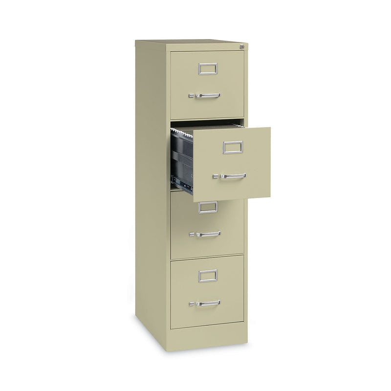 Alera Commercial 4-Drawer Vertical File Cabinet, Letter Size, Lockable, 52"H x 15"W x 22"D, Putty (HVF152252PY)
