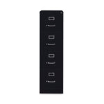 Alera Commercial 4-Drawer Vertical File Cabinet, Letter Size, Lockable, 52"H x 15"W x 26.5"D, Black (HVF152652BL)