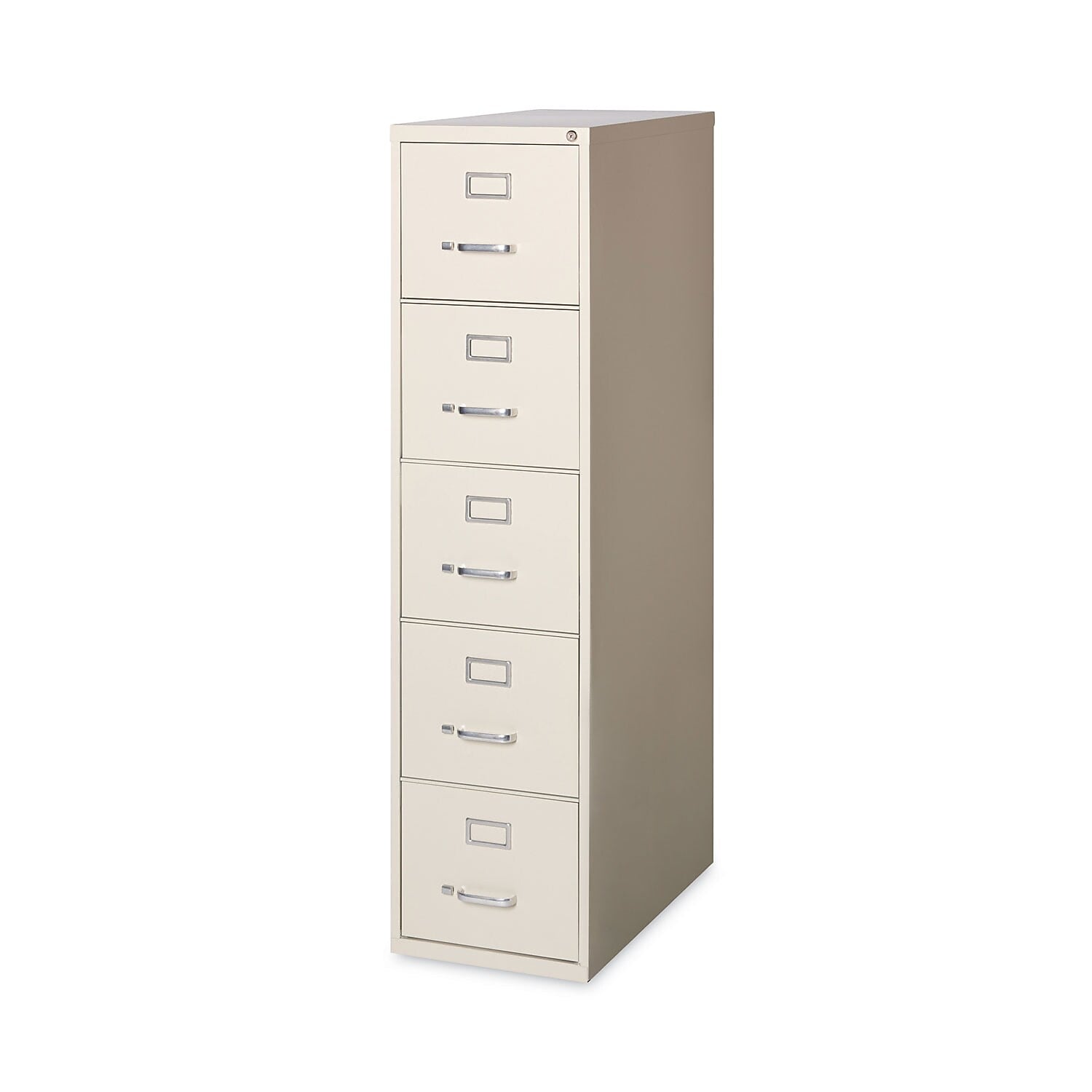 Alera Commercial 5-Drawer Vertical File Cabinet, Letter Size, Lockable, 61.37"H x 15"W x 26.5"D, Putty (HVF1562PY)