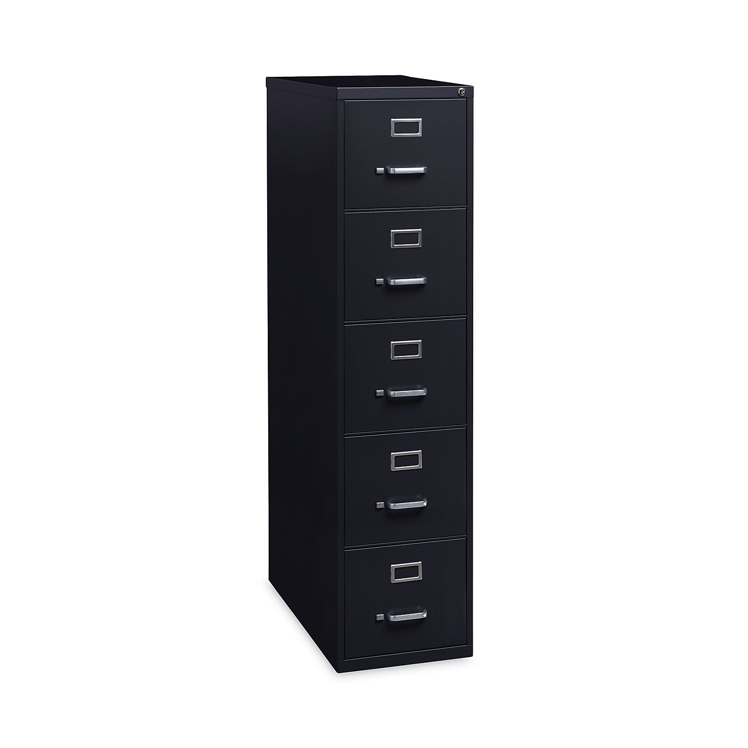 Alera Commercial 5-Drawer Vertical File Cabinet, Letter Size, Lockable, 61.37"H x 15"W x 26.5"D, Black (HVF1562BL)