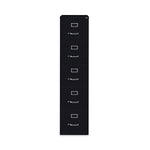Alera Commercial 5-Drawer Vertical File Cabinet, Letter Size, Lockable, 61.37"H x 15"W x 26.5"D, Black (HVF1562BL)
