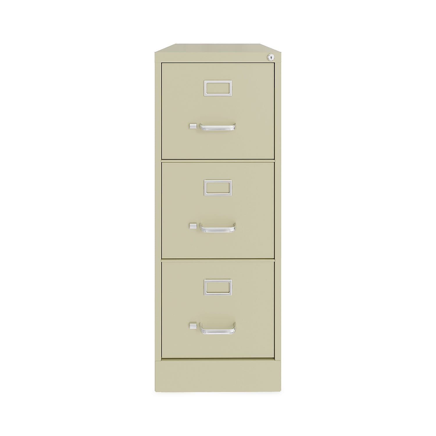 Alera Commercial 3-Drawer Vertical File Cabinet, Letter Size, Lockable, 40.19"H x 15"W x 22"D, Putty (HVF1541PY)
