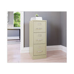 Alera Commercial 3-Drawer Vertical File Cabinet, Letter Size, Lockable, 40.19"H x 15"W x 22"D, Putty (HVF1541PY)