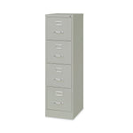 Alera Commercial 4-Drawer Vertical File Cabinet, Letter Size, Lockable, 52"H x 15"W x 22"D, Light Gray (HVF152252LG)