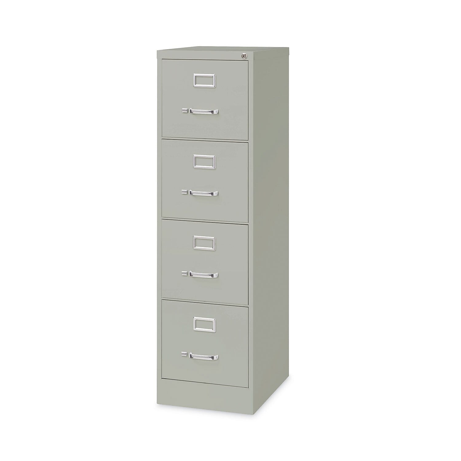 Alera Commercial 4-Drawer Vertical File Cabinet, Letter Size, Lockable, 52"H x 15"W x 22"D, Light Gray (HVF152252LG)