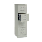 Alera Commercial 4-Drawer Vertical File Cabinet, Letter Size, Lockable, 52"H x 15"W x 22"D, Light Gray (HVF152252LG)