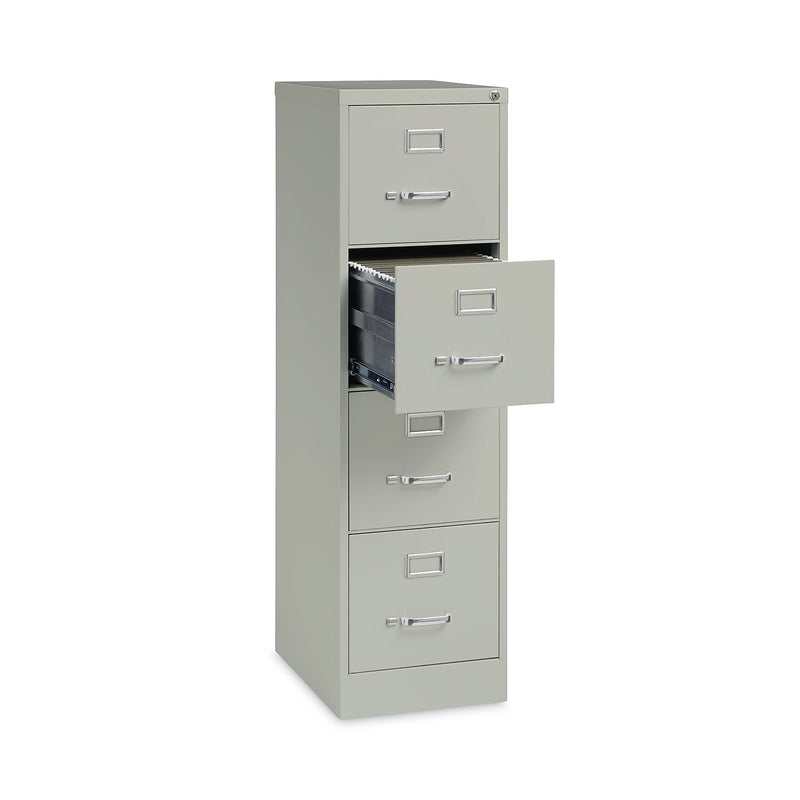 Alera Commercial 4-Drawer Vertical File Cabinet, Letter Size, Lockable, 52"H x 15"W x 22"D, Light Gray (HVF152252LG)
