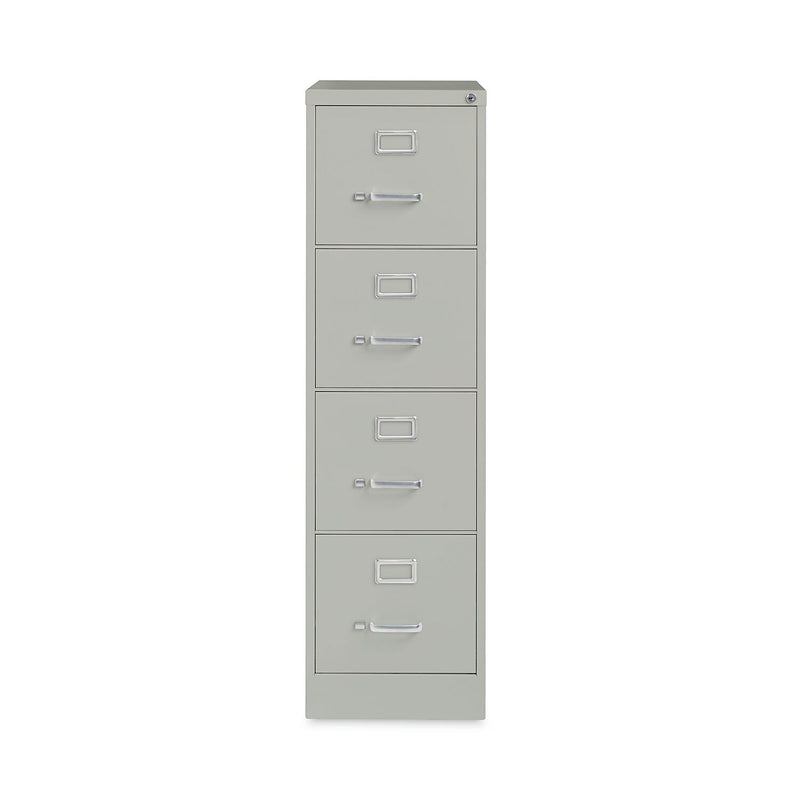 Alera Commercial 4-Drawer Vertical File Cabinet, Letter Size, Lockable, 52"H x 15"W x 26.5"D, Light Gray (HVF152652LG)