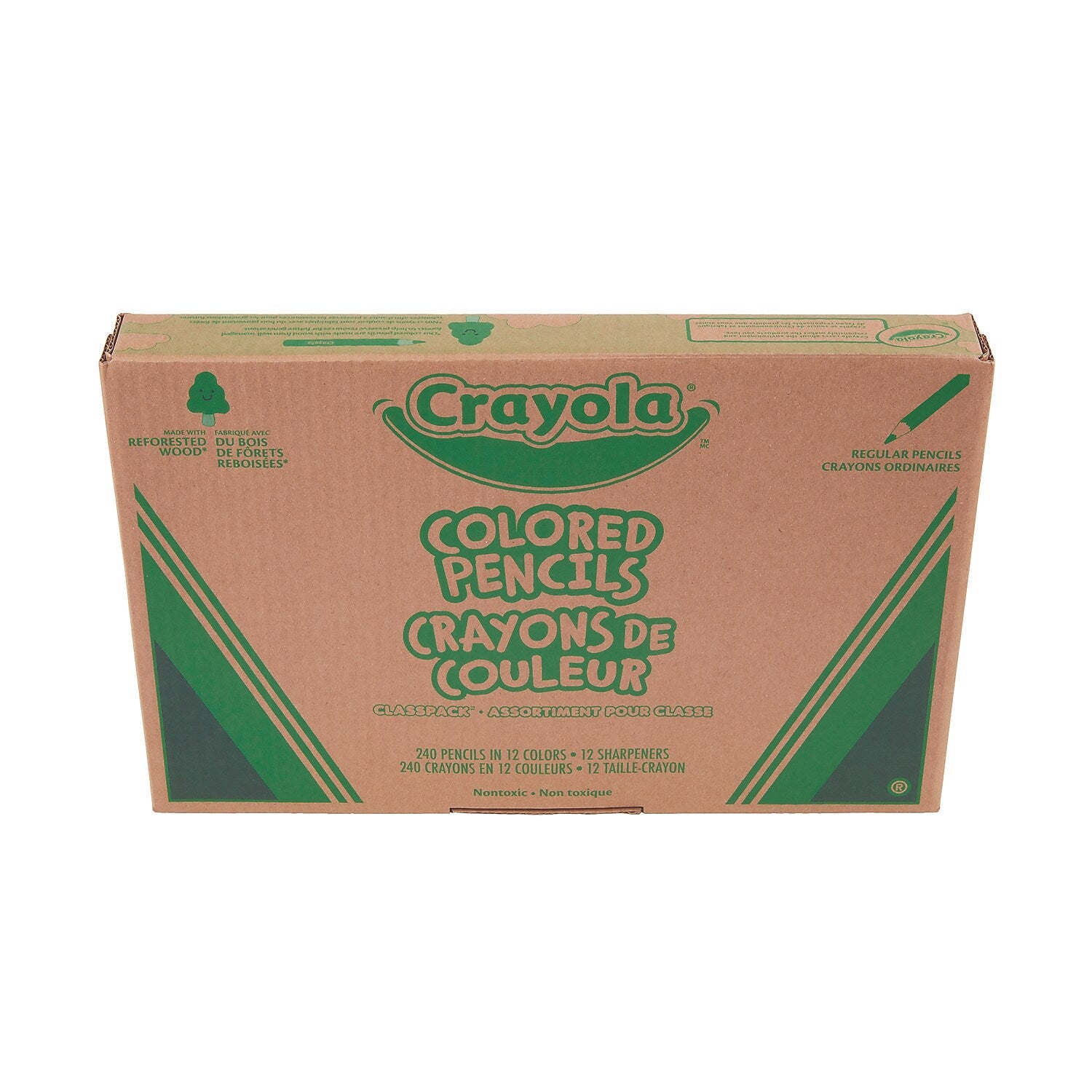 Crayola Color Pencil Classpack Set with 240 Pencils and 12 Pencil Sharpeners, Assorted Colors, 240/Pack (68-7506)
