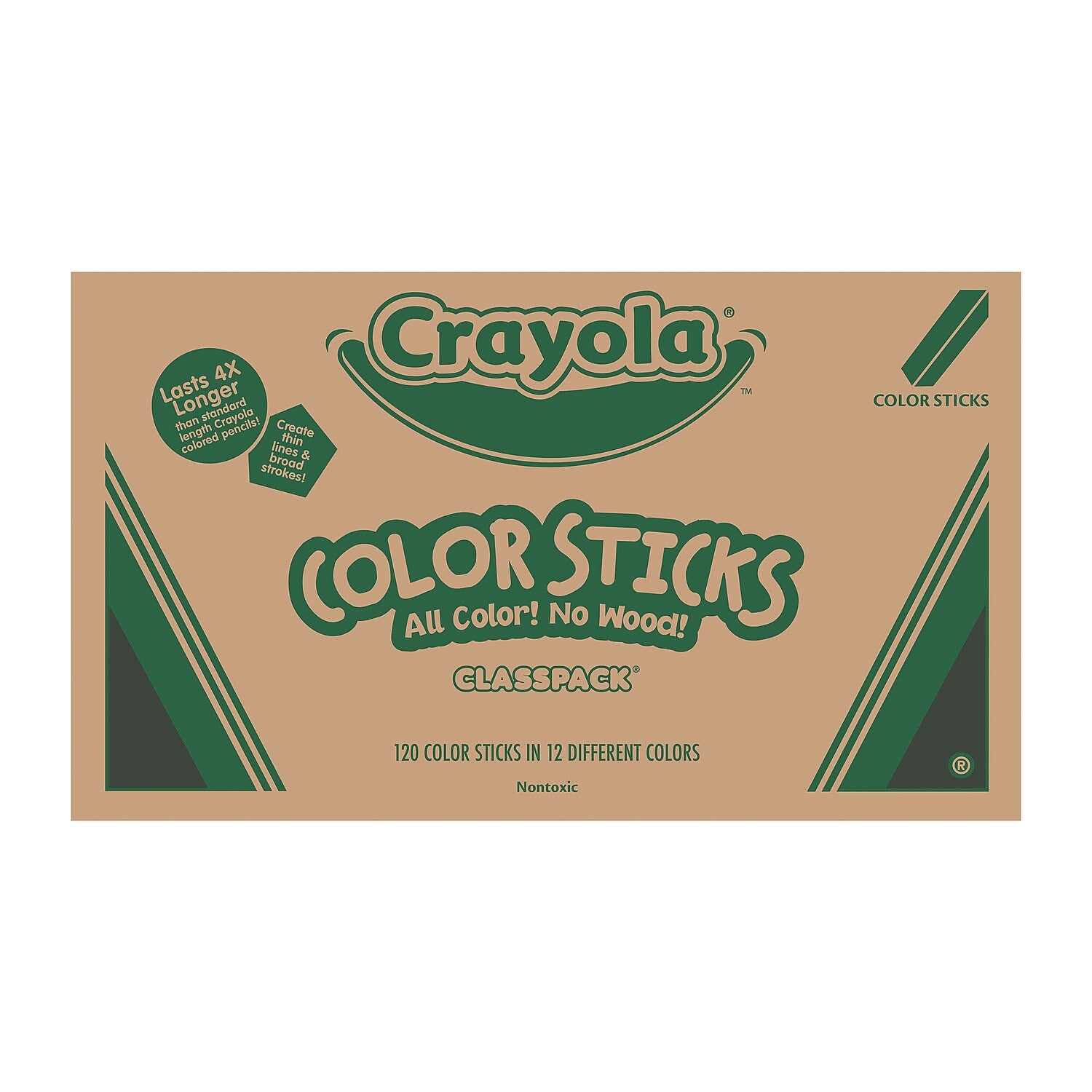 Crayola Color Sticks Classpack Set, Assorted Lead and Barrel Colors, 120/Pack (68-7504)