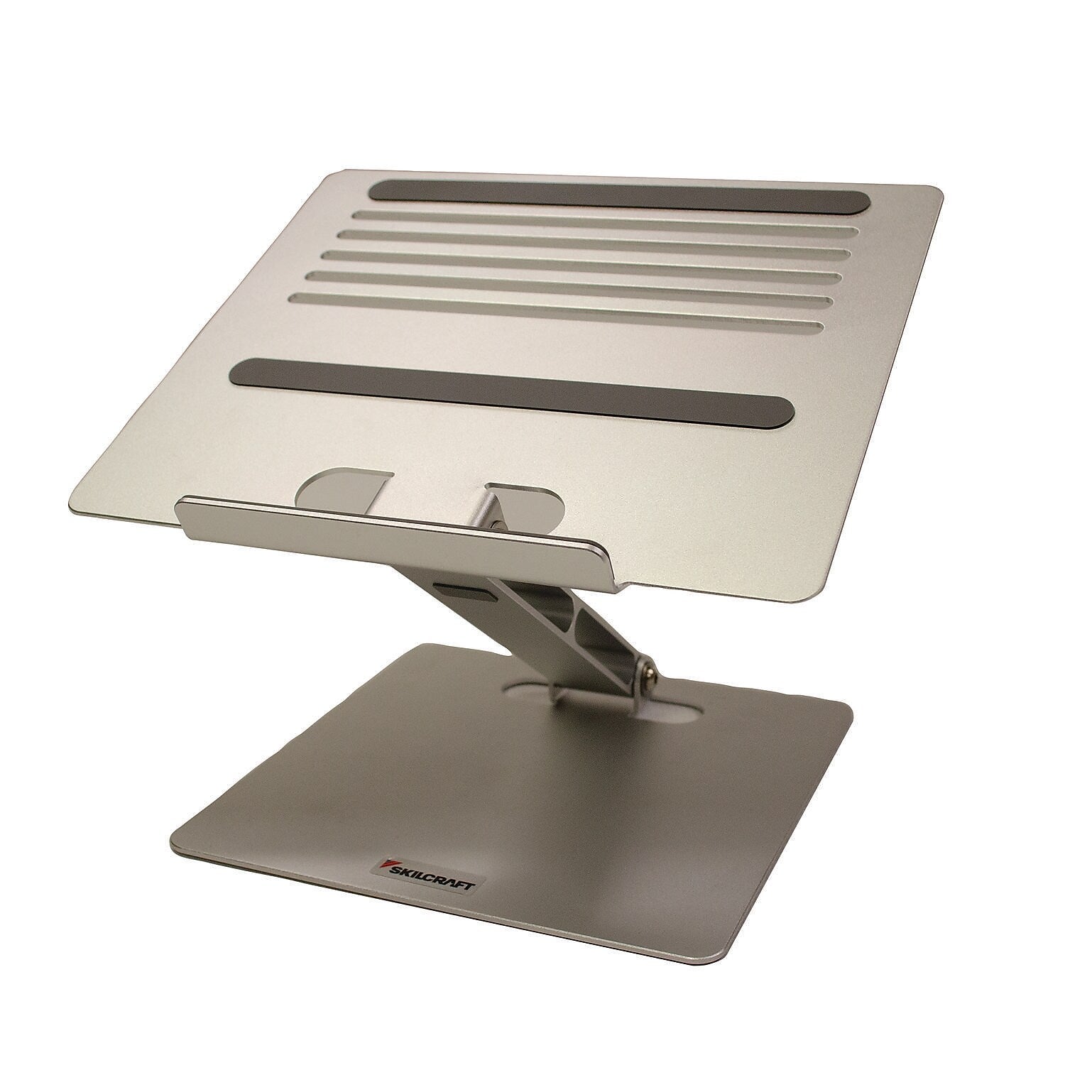 AbilityOne SKILCRAFT Adjustable Monitor Riser, Silver (7110017136390)