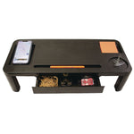 AbilityOne SKILCRAFT Monitor Stand with Storage Drawer, Black (7110017135324)