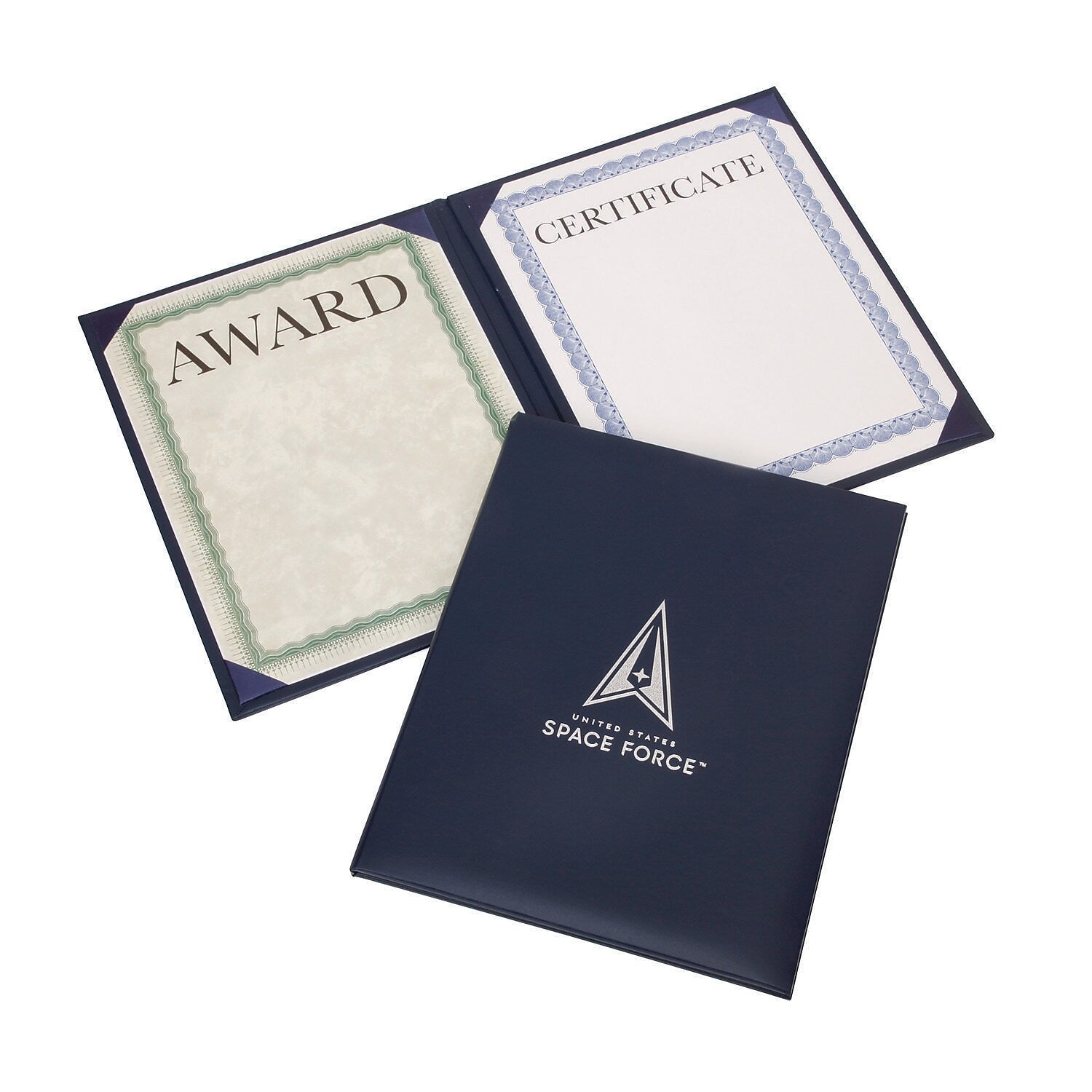 AbilityOne SKILCRAFT Awards Certificate Holders, 9.12" x 11.62", Blue/Silver (7510017148885)