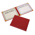 AbilityOne SKILCRAFT Awards Certificate Holders, 11.62" x 9.12", Red/Gold (7510017143327)