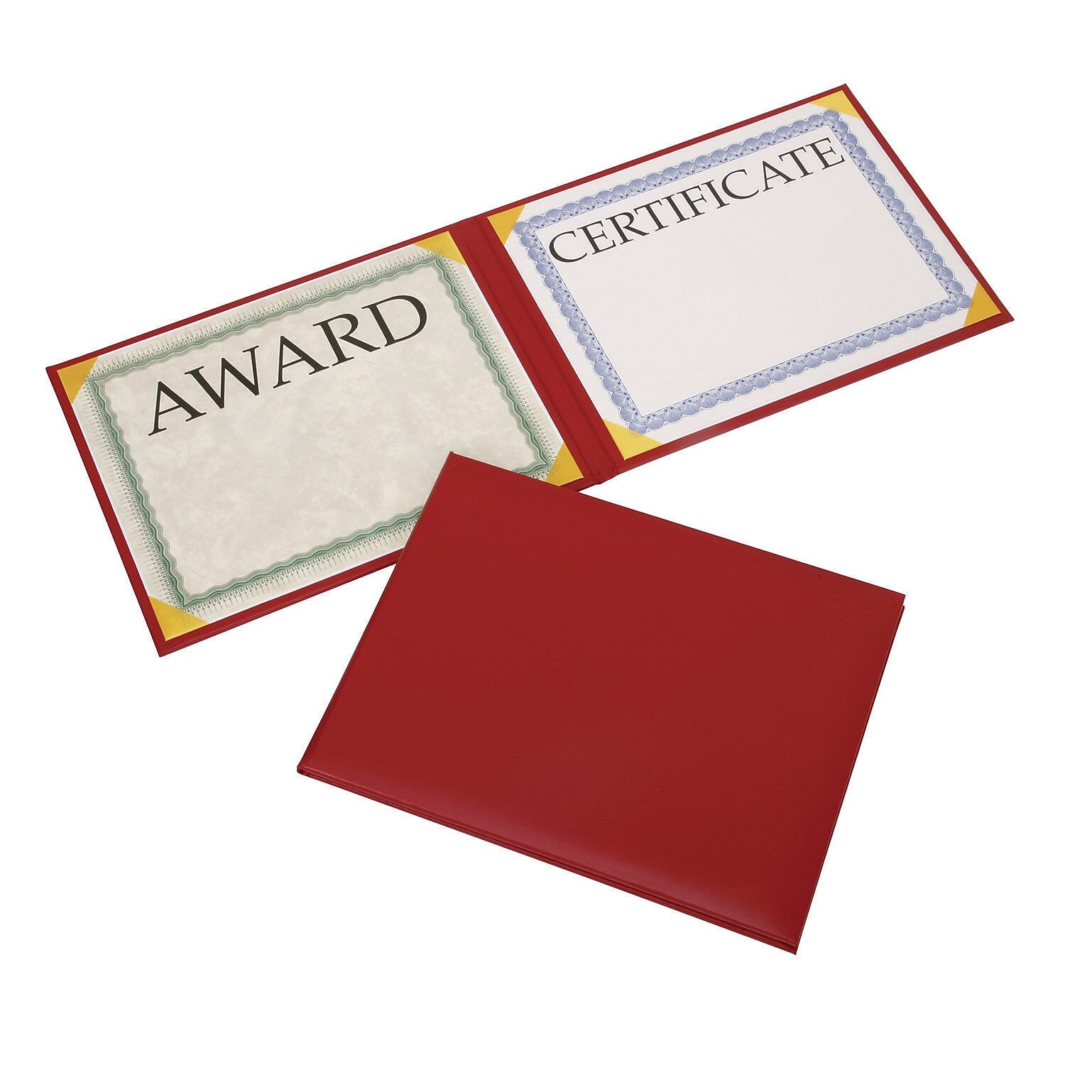 AbilityOne SKILCRAFT Awards Certificate Holders, 11.62" x 9.12", Red/Gold (7510017143327)