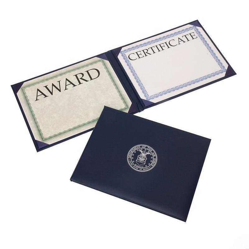 AbilityOne SKILCRAFT Awards Certificate Holders, 11.62" x 9.12", Blue/Silver (7510017145931)