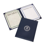 AbilityOne SKILCRAFT Awards Certificate Holders, 9.12" x 11.62", Blue/Silver (7510017145932)