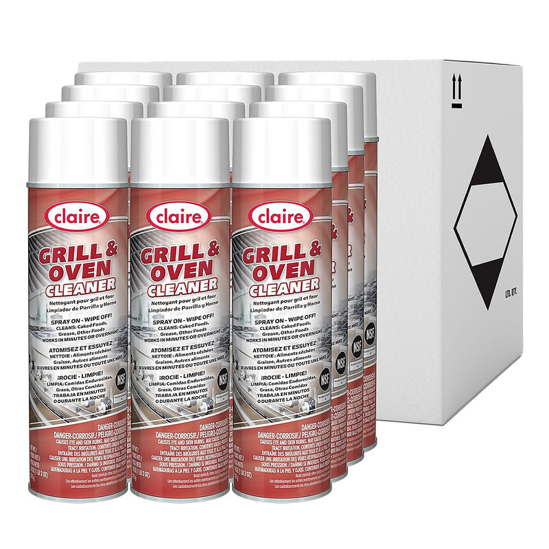 Claire Grill and Oven Cleaner Degreaser, 18 oz., 12/Carton (1000010930)