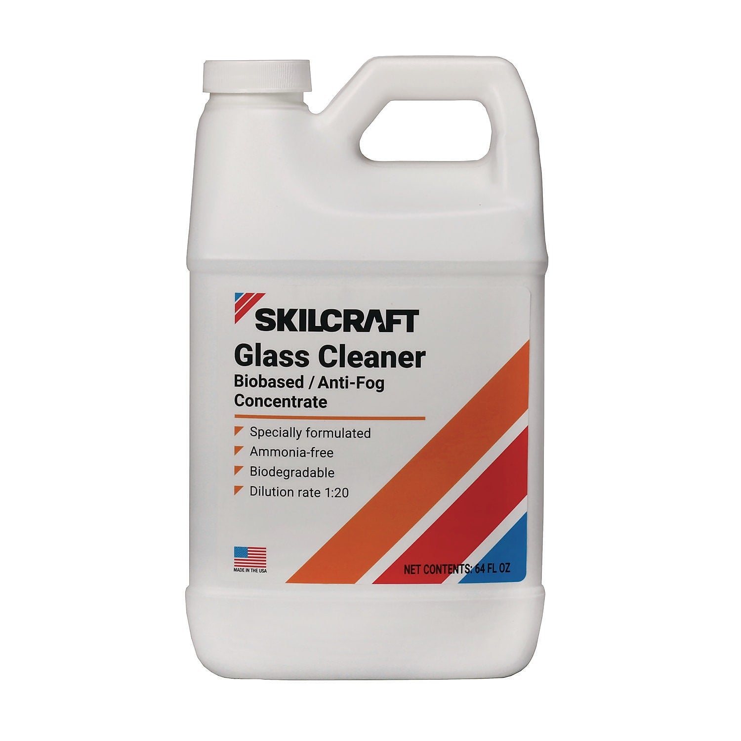 AbilityOne SKILCRAFT Biobased Glass Cleaner Concentrate, 0.5 Gal., 6/Pack (7930016909999)