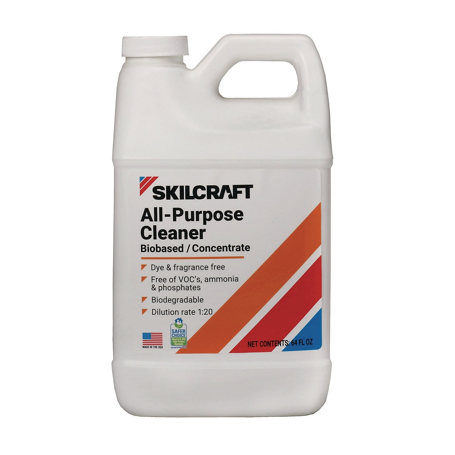 AbilityOne SKILCRAFT All-Purpose Cleaner Biobased Concentrate Degreaser, 0.5 Gal., 6/Pack (7930016872546)