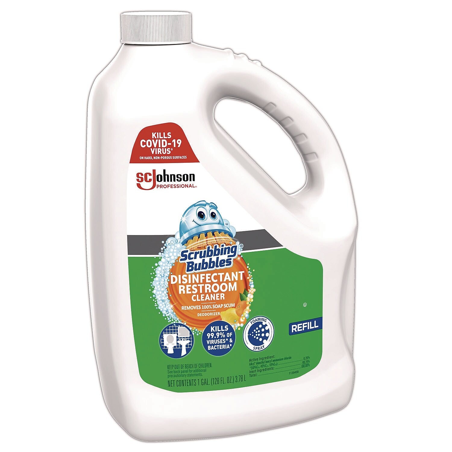 Scrubbing Bubbles Disinfecting Restroom Cleaner, Citrus Scent, 1 Gal., 4/Carton (335599)