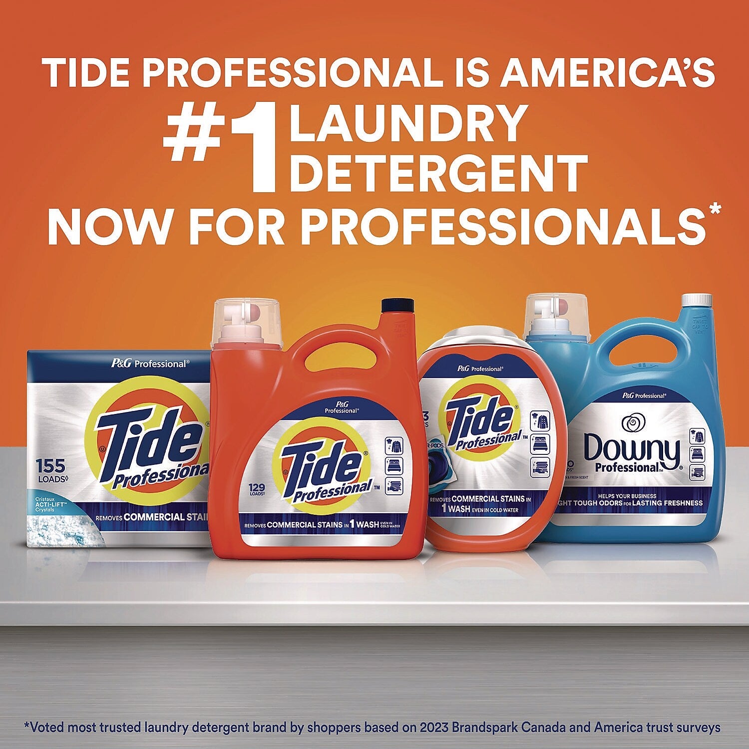 Tide Professional Liquid Laundry Detergent, Clean Scent, 129 Loads, 170 oz., 4/Carton (80782107)