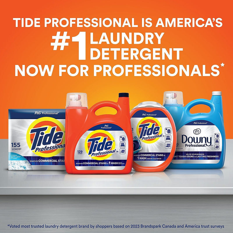Tide Professional Liquid Laundry Detergent, Clean Scent, 80 Loads, 105 oz., 4/Carton (80782106)