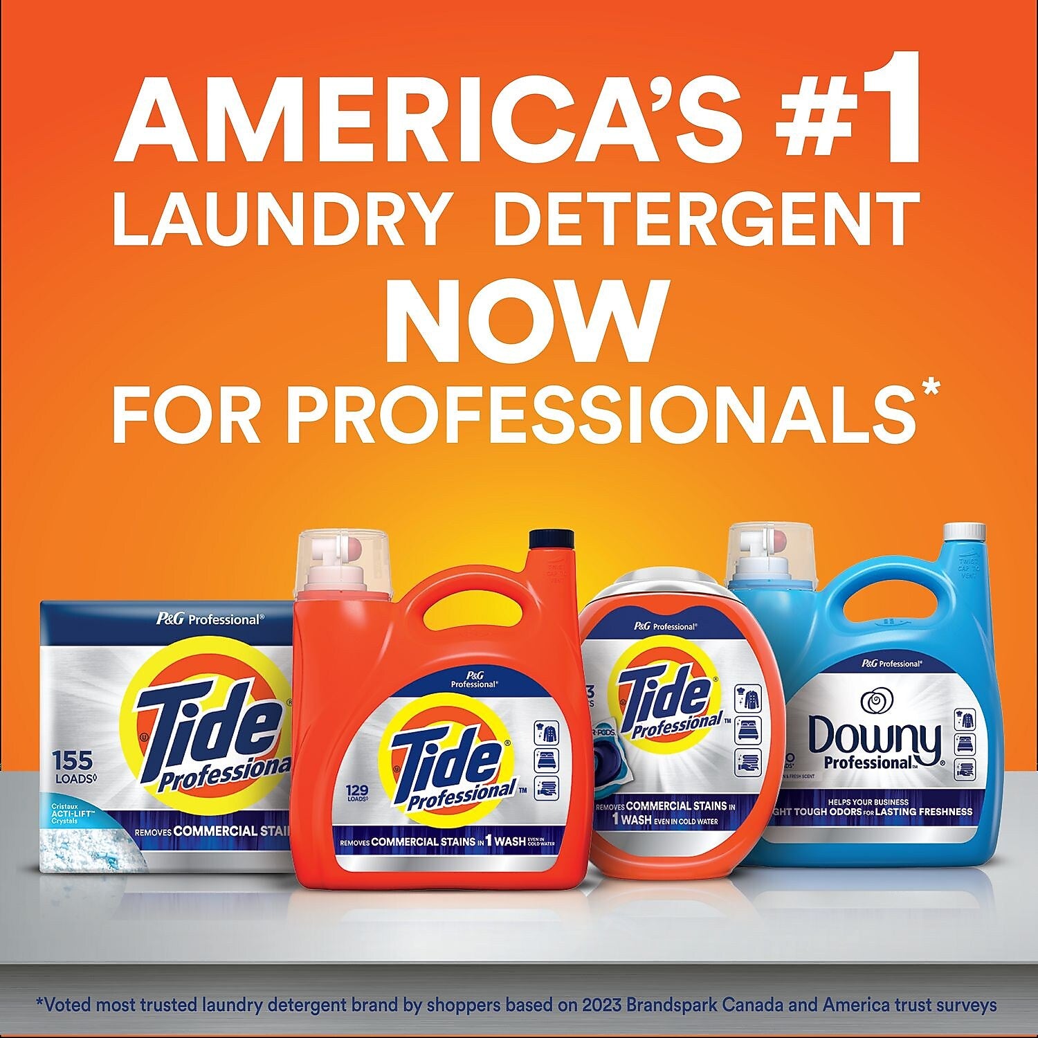 Tide Professional Power PODS Laundry Detergent Capsule, Clean Scent, 94.5 oz., 63 Capsules, 4/Carton (80782762)