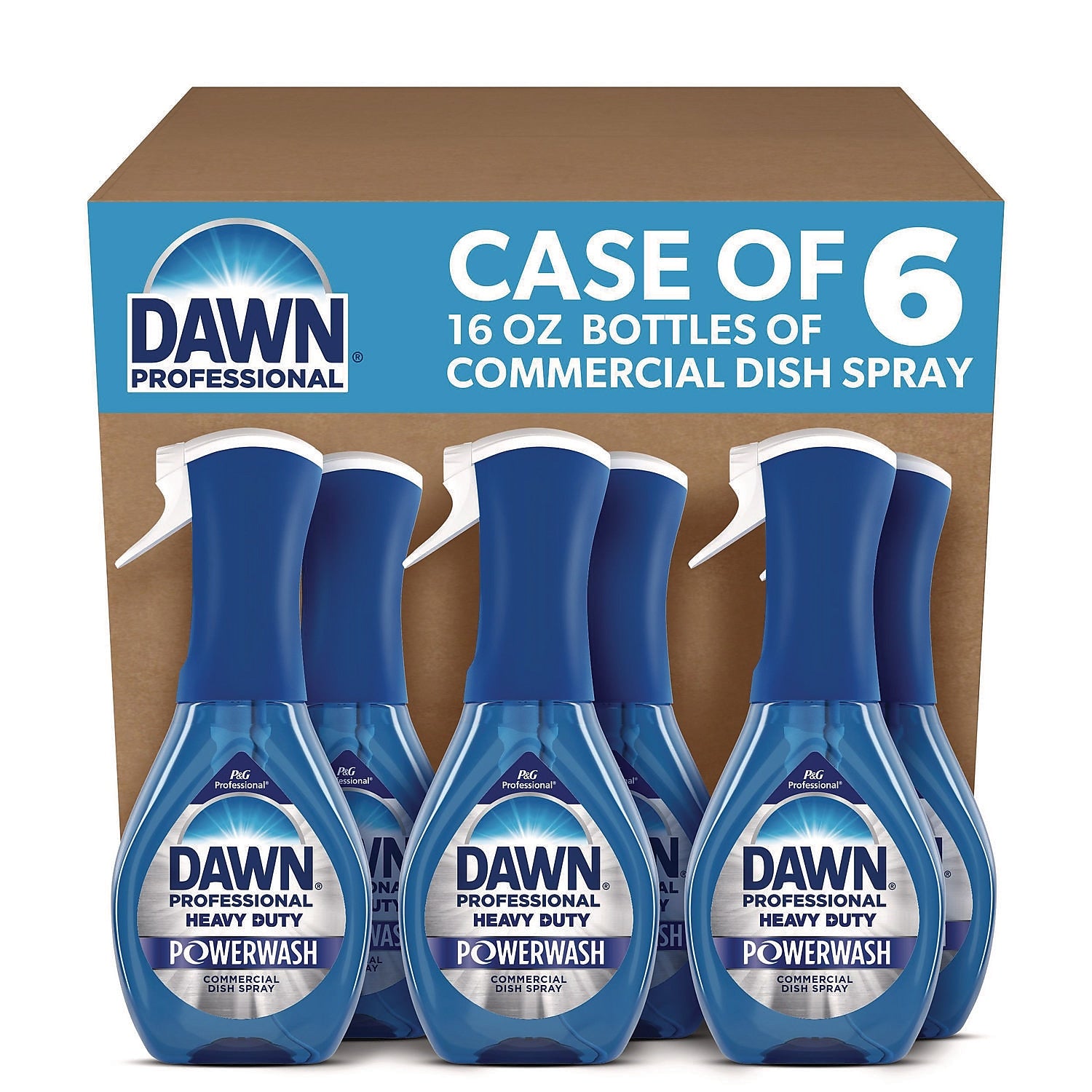 Dawn Professional Heavy Duty Powerwash Dish Soap Spray, Fresh Scent, 16 oz., 6/Carton (80763690)