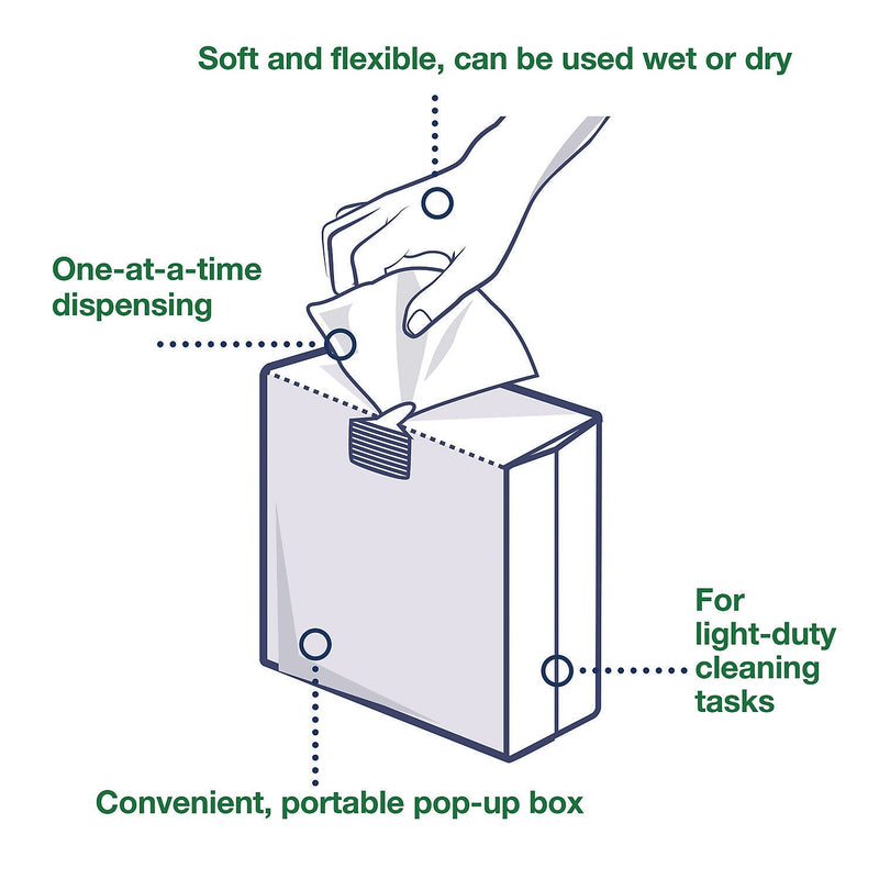 Tork Microfiber Cleaning Cloths, 16.1" x 8.3", White, 16.669 lbs., 120 Cloths/Pack, 10/Carton (500176)