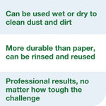 Tork Microfiber Cleaning Cloths, 16.1" x 8.3", White, 16.669 lbs., 120 Cloths/Pack, 10/Carton (500176)