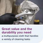 Tork Microfiber Cleaning Cloths, 16.1" x 8.3", White, 16.669 lbs., 120 Cloths/Pack, 10/Carton (500176)