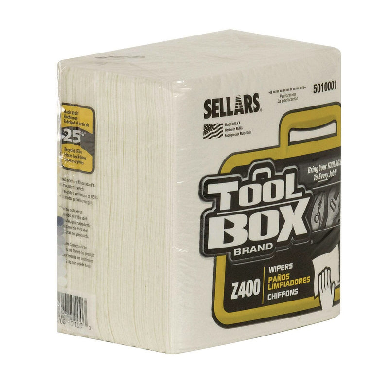 TOOLBOX Z400 Paper Cleaning Wipers, 13" x 11.87", White, 60 Wipers/Box, 12/Carton (660708501003)