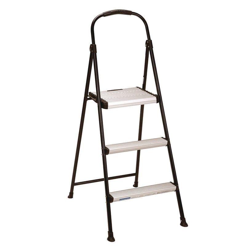 Cosco 3-Step Steel Folding Step Stool, 250 lb. Capacity (11425ABK1E)