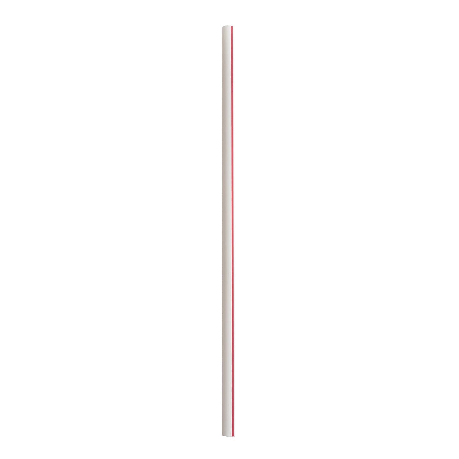 Boardwalk Unwrapped Red/White Striped Plastic Straws, 12500/Carton (BWKJSTUW775RW)