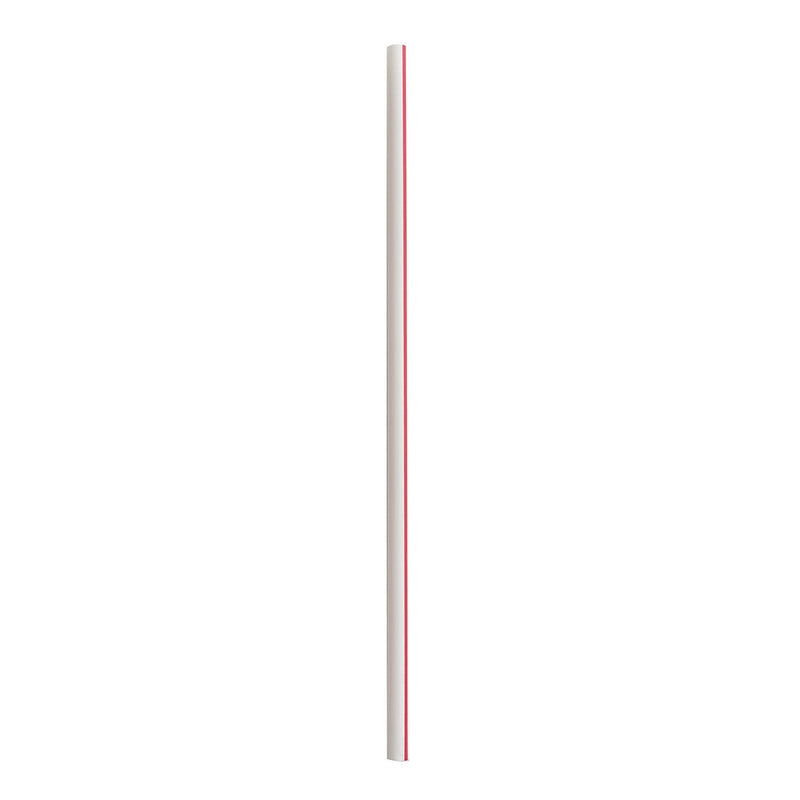 Boardwalk Unwrapped Red/White Striped Plastic Straws, 12500/Carton (BWKJSTUW775RW)
