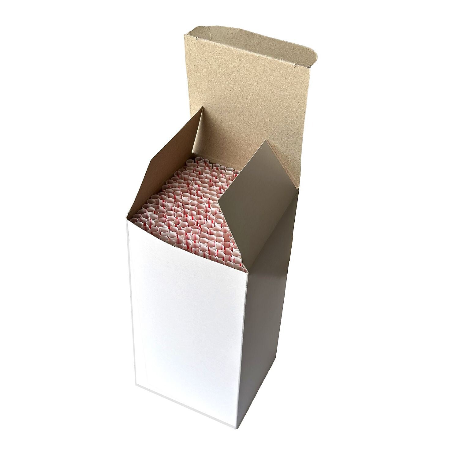 Boardwalk Unwrapped Red/White Striped Plastic Straws, 12500/Carton (BWKJSTUW775RW)