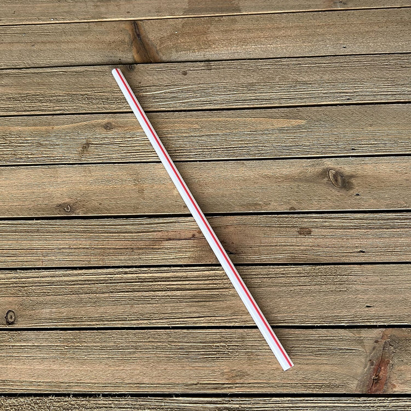 Boardwalk Unwrapped Red/White Striped Plastic Straws, 12500/Carton (BWKJSTUW775RW)