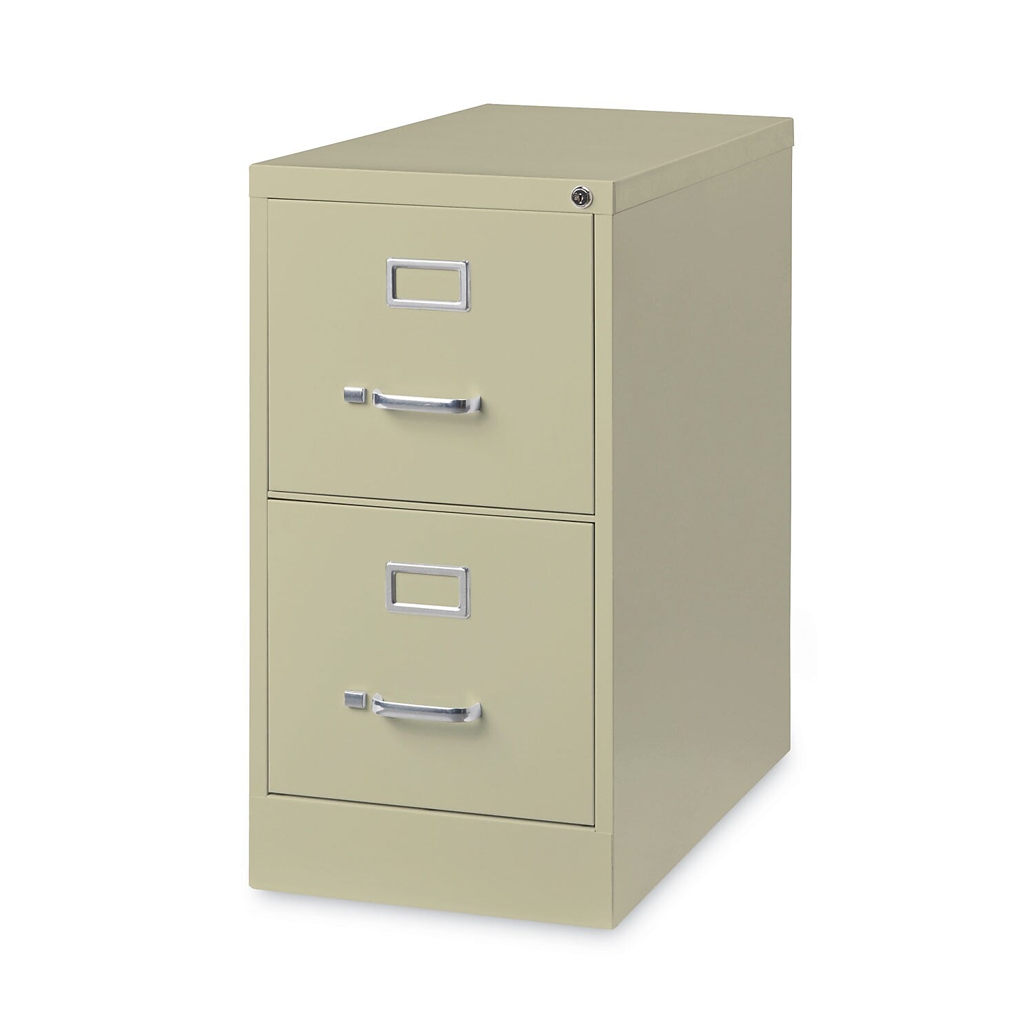 Alera Commercial 2-Drawer Vertical File Cabinet, Letter Size, Lockable, 28.37"H x 15"W x 26.5"D, Putty (HVF152629PY)