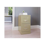 Alera Commercial 2-Drawer Vertical File Cabinet, Letter Size, Lockable, 28.37"H x 15"W x 22"D, Putty (HVF152229PY)