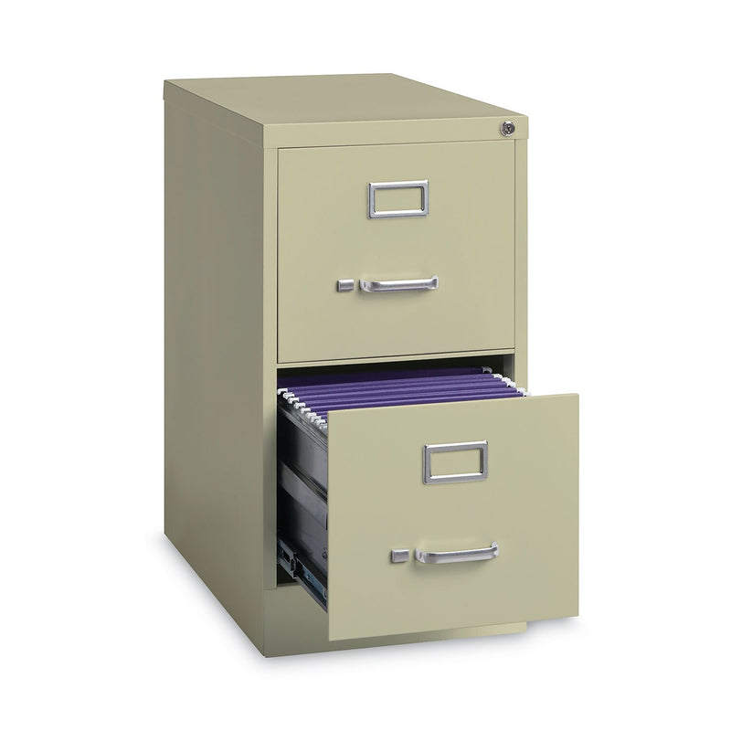 Alera Commercial 2-Drawer Vertical File Cabinet, Letter Size, Lockable, 28.37"H x 15"W x 22"D, Putty (HVF152229PY)